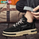 Zapatos para hombres de cartelo tendencia de primavera y verano 2025 zapatos de moda para hombres zapatos casuales de un pie de un pie botas de tablero botas negras 42