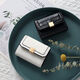 Qiaoyi Krokodilmuster Multi-Card High-End-Kurzmodell kleiner und tragbarer Kartenbeutel für Frauen Brieftasche Nischen-Design-Zertifikat-Beutel [Schwarz]