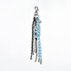 GUUKA (GUUKA) trendy and exquisite rope tie keychain, niche design 316 stainless steel bag and pants pendant versatile silver