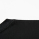 Limeng (Limeng) Herren- und Damenscheine mit 180 g Baumwoll kurzärmelig T-Shirt runden Hals Lose T-Shirt-Basis-Hemd schwarz l
