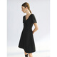 NOUVEAU TEMPERMENT A-LINE A-LINE DE LANGZI DE LANGZI Unique HEPBURN HEPBURN French Kochi Robe Black L