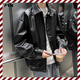 Shelley Jones American Retro Leather Jacket for Men and Women Spring and Autumn New Style Handsome Trendy Top Clothes Loose Casual Couple Jacket Black XL Recommended 125-140 Jin Jin equals 0.5 kg