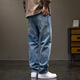 Jeep Spirit Original Jeep High-End-Jeans Männer 2025 Sommer Dünne Wash losen gerade vielseitige Freizeithosen Männer 673 Blau reguläre Größe 36 Taille 2 Fuß 8 für etwa 170-182 Jin [Jin gleich 0,5 kg]