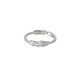 GrayceWody999 Sterling Silber Foot Silber geprägter Federring für Frauen mit Nischen -Modedesign Vielseitiger leichter Luxus offener Ring -Federring - Platinum