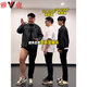 Yalu American scimitar slim jeans men's spring and autumn high street fat man large size legs thick butt big slim casual pants G869 black [high quality 20] XL 120-135Jin [Jin equals 0.5 kg]