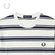 Fred Perry Herren Casual T-Shirt 2025 Sommer neu gestreifte Bildschirme Weizenohr Kurzarm Trend M9851 IVX/Beige M.