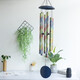 
Some European solid wood music wind chime hanging door decoration Japanese outdoor 6 metal tube bedroom balcony pendant gift MG1452 music wind chime color tube