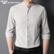 Armani small stand-up collar cotton shirt men's 2024 spring and autumn shirt casual inner Chinese collar thin shirt XQFD-9930 rose red S 165