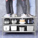 Jingji thickened stainless steel workbench double-layer kitchen workbench storage rack commercial load table table vegetable cutting table custom-made thickened second layer length 60 width 40 height 80