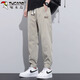 
Woodpecker (TUCANO) pants for men summer casual pants for men ice tow feet sports pants loose trendy Harem men's pants khaki XL