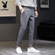 Playboy (Playboy) Pantalones casuales Pantalones pequeños para hombres 2025 Spring New Tendencia de algodón Slim Feal Pantalers Men 1502 Brown [Pantalones de corona] 30 [116-120Jin [Jin equivale a 0.5 kg]]]
