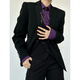 
Xinghelai black suit vest handsome men and women neutral style gun neck slim vest suit horse clip jacket men black M