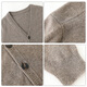 SHOKAY business commuting casual design men's sweater sweater cardigan [yak velvet wool] AM-CA-PC deep khaki M