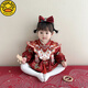 G.duck little yellow duck new baby girl one-year-old one-year-old one-piece dress Chinese style baby 100-day banquet to celebrate birthday red + cloud shoulder (regular style) 90cm 90 (recommended 20-22Jin Jin is equal to 0.5 kg)
