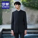 
ROMON (ROMON) new Chinese stand-up collar suit suit male groom wedding dress high-end Zhongshan suit hidden button Chinese style suit jacket Navy [suit + pants + shirt] three-piece set L (recommended 142-155 Jin [Jin equals 0.5 kg])