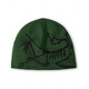 Archaeopteryx Vogelkopf Toque Universal Blended Woll Kapuzenhaube randlose Haube Kapuze Phantasm / Euphorie One Size (55-60 cm Kopfkreis)