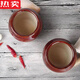 Fanyu Germany imported high-quality old-fashioned household ceramic garlic mortar, garlic pounder, garlic masher, garlic press, thickened red garlic mortar, garlic hammer