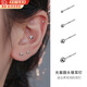Jiuweiya S999 pure silver earrings for women, ear piercing, simple and compact ear needles, anti-blocking needles, ear sticks, no need to take them off when sleeping, S999 pure silver ball earrings, gift box 3MM