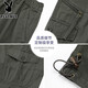 Playboy (playboy) printemps et automne pantalon de travail en coton pur pantalon haute taille lâche taille grande taille pantalon décontracté multi-poches protection du travail à usure pantalon polyvalent résistant au vert foncé 3xl recommandé 190 ~ 210jin [Jin est égal à 0,5 kg]