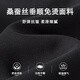 杉杉【舒弹桑蚕丝】衬衫男长袖新款休闲商务抗皱免烫衬衣 黑色 40