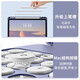 Xijilai es adecuado para la cubierta protectora del iPad Touch Keyboard 2025 nueva succión magnética AIR13 pulgadas dividido con ranura para lápiz M3 Apple A3271 Conjunto de mouse de cobertura completa, pantalla horizontal y vertical giratoria dividida] Purple + Round Purple Keyboard [con un conjunto de regalos de 5 piezas Air 13 pulgadas [Modelo 2025]
