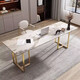 Italian light luxury slate desk marble long table slate modern minimalist art reception home computer table Pandora bright 120*60cm single table