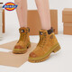
Dickies women's Martin boots high top fashion couple boots versatile work boots women's yellow women's style-37