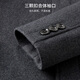 Shanshan Wool Warm Woolen Coat Men's Autumn and Winter Thickened Soft Anti-Wrinkle Wear-Resistant Business Casual Mid-Length Jacket Gray XL 180/96A