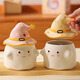 Ono's seven-day birthday gift creative ghost mug with lid ceramic cup Halloween Christmas gift souvenir water cup pink-portable box 1 piece 350ml