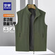 
ROMON short stand-up collar vest men's outdoor casual top spring and summer new style middle-aged and young fishing and camping sleeveless jacket Navy blue L (175) [Suggested 125-140Jin [Jin equals 0.5 kg]]