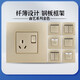 ABB switch socket panel steel frame is made of Yipiao Gold one-open two-open light three-hole 16A household package two-open single control AU10253-PG