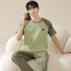
Modal 100% cotton pajamas for men in summer pure cotton short-sleeved trousers round neck casual can be worn outside home clothing two-piece suit NSN13603 XL
