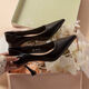 
Zhenxi French pointed toe thin heel single shoes for women's black soft leather high heels comfortable temperament versatile professional work shoes etiquette black 6cm 38 heels can be stepped on