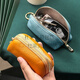 DULAIKE (DULAIKE) simple, large capacity universal car key bag for women's compact storage Korean mini key bag cover for home cute customization Mysterious black/*Slightly hard leather**