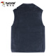 Woodpecker lamb velvet middle-aged and elderly thickened vest men's cotton vest dad waistcoat winter warm and cold vest 669 blue gray XL