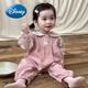 Disney Baby Suit Spring y Autumn Sweet Floral Doll Camshel Camiseta bordada de dos piezas Camisa de conejo rosa de dos piezas de dos piezas Diez outela de dos piezas 80 más grande (7 meses a 1 año)