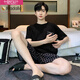 
Modal summer pajamas for men short-sleeved modal thin style for teenagers who are ice silk in summer can wear home clothes suits outside. Cool Modal ~ 3570 XL men (suggested height 175, weight 1