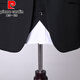 皮尔卡丹（pierre cardin）西服套装男士商务修身西装男职业正装工作服男伴郎新郎礼服外套 黑色双扣【西服+西裤+马甲+衬衫+领带+礼盒装】 2XL 180【建议130-145斤】