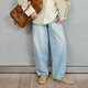 Weniger [gleicher Stil im Einkaufszentrum] 2025 Spring Neues Baumwollwaschblau -Scimitar Jeans 2p1e12240 958 Denim Hell Blue M.