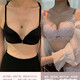 Victoria's elegant new lace underwear women's bra set bra without wire rings for girls with small breasts gathering side breasts breathable bra black suit (suit) 75B 34B