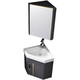Ai Style One Bathroom Triangular Bathroom Cabinet Combination Space Aluminum Household Washbasin Corner Washstand Simple Small Apartment Corner 37*37 Gentleman White Cabinet + Basin + Mirror Cabinet