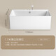 Jomoo (Jomoo) [Producto personalizado] Bañera, baño de baño en el hogar, bañera de apartamentos pequeños independientes, piscina de baño de borde delgado, YR13117 Massaje de burbujas de grifo-1.7m