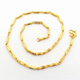 Lierui Vietnamese sand gold necklace for men and women, plated solid hexagonal necklace, simulated gold-colored euro coin necklace that will not fade for a long time, thick 2.5mm, length 45cm, weight 12g