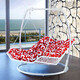 
Nuojiangjing Ei9 rocking chair, double hammock hang basket, blue bed outdoor swing chair balcony hanging blue swing bed rocking white small (A13821 seat cushion)