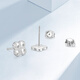 Mengjinyuan platinum earrings, four-leaf clover love genuine PT950 platinum earrings, birthday gift for girlfriend, about 3.05g