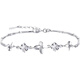 Guanpuge Fat Donglai same style pt950 platinum bracelet for women PT950 platinum gold four-leaf clover diamond bracelet for Girlfriends Day Love Love Bracelet White Diamond