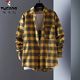 Carpintería de carpintero (tucano) camisa a cuadros de la camisa a cuadros de la primavera y otoño de la mano de manga larga camisa suelta camisa suelta estudiante juventud ropa de pulgada 6908 camisa roja l