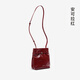 Lafestine Christmas Gift Lafestine Cowhide Bag Bag New Autumn and Winter Red Bag Crossbody Bucket Bag First Lafest Cowhide Angela Red