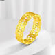 KREY old phoenix gold ring, wealth, copper coin ring, pure gold 999 fortune coin ring, female gift No. 22