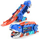 Yongjule children's Tyrannosaurus rex dinosaur devouring rail car toy deformation ejection alloy car for boys 3-6 years old 2 cars devouring dinosaur deformation rail car with 4 alloy cars
